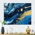 thumbnail image 1 of Designart "Golden Rivers in Agate Ripple VI" Fractals Metal Wall Art, 1 of 5