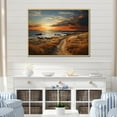 thumbnail image 1 of Designart "Golden Sands Beach Photo IV" Nautical & Beach Floater Framed Canvas Print, 1 of 7
