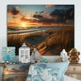 thumbnail image 1 of Designart "Golden Sands Beach Photo XXII" Nautical & Beach Metal Wall Art Prints, 1 of 5