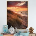 thumbnail image 1 of Designart "Golden Sands Beach Photo XXIV" Landscape & Nature Floater Framed Wall Art Living Room, 1 of 7