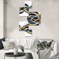 thumbnail image 1 of Designart "Golden Spiral Euphoria IX" Modern Waves Metal Wall Art Prints Set, 1 of 5