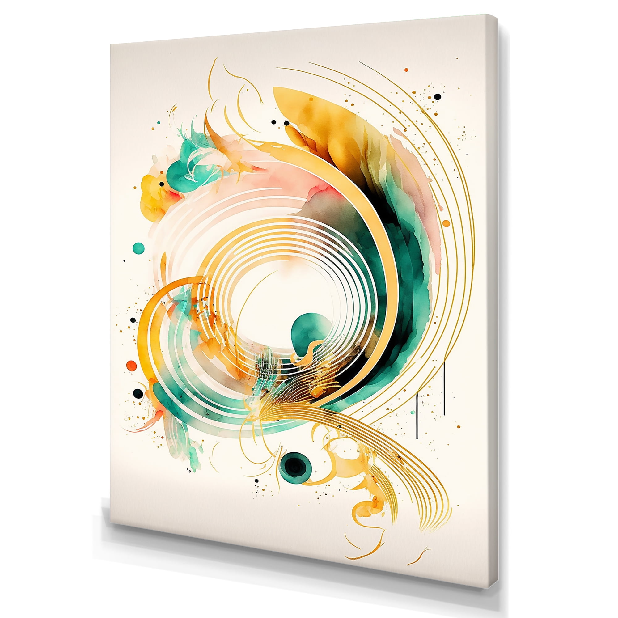 Designart Golden Spiral Movement I Canvas Wall Art