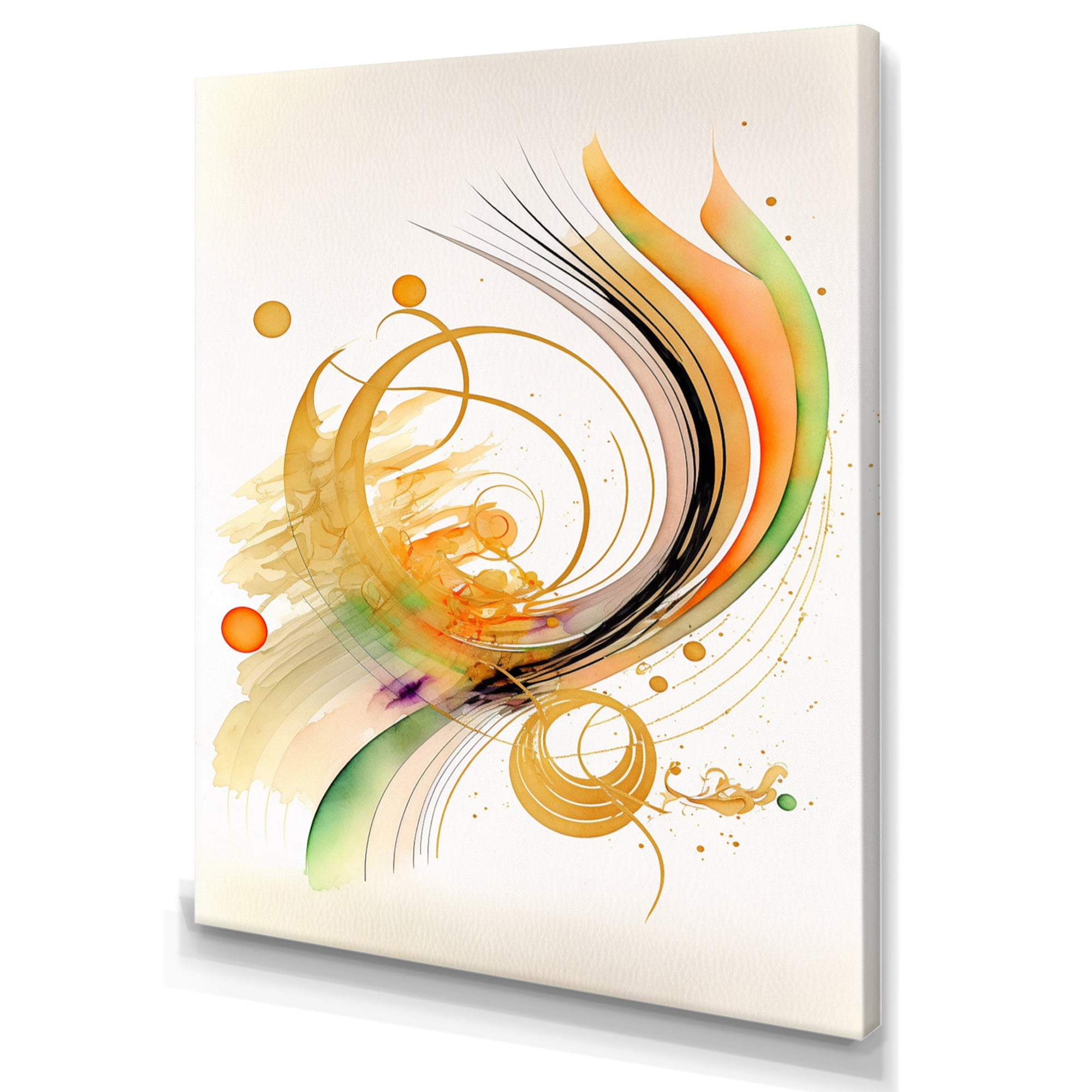 Designart Golden Spiral Movement II Canvas Wall Art