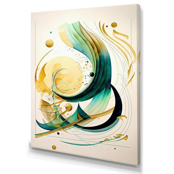 Designart Golden Spiral Movement III Canvas Wall Art