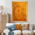 thumbnail image 1 of Designart "Golden Spiral Sunset Reverie II" Abstract Framed Wall Art - Modern Yellow Abstract Collages Entryway Framed Wall Art Print, 1 of 6
