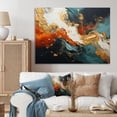 thumbnail image 1 of Designart "Golden Storm Blue and Gold Marble II" Abstract Wall Art - Modern Blue Abstract Painting Entryway Wall Art, 1 of 4