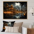 thumbnail image 1 of Designart "Golden Temple China Art painting I" Chinese Floater Framed Wall Art Living Room, 1 of 7