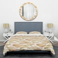 thumbnail image 1 of Designart 'Golden Tropical Pattern III' Mid-Century Modern Duvet Cover Set, 1 of 4