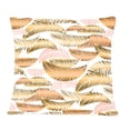 thumbnail image 1 of Designart Golden Tropical Pattern III' Mid-Century Modern Throw Pillow - 12x20, 1 of 2