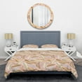 thumbnail image 1 of Designart 'Golden Tropical Pattern V' Mid-Century Modern Duvet Cover Set, 1 of 4