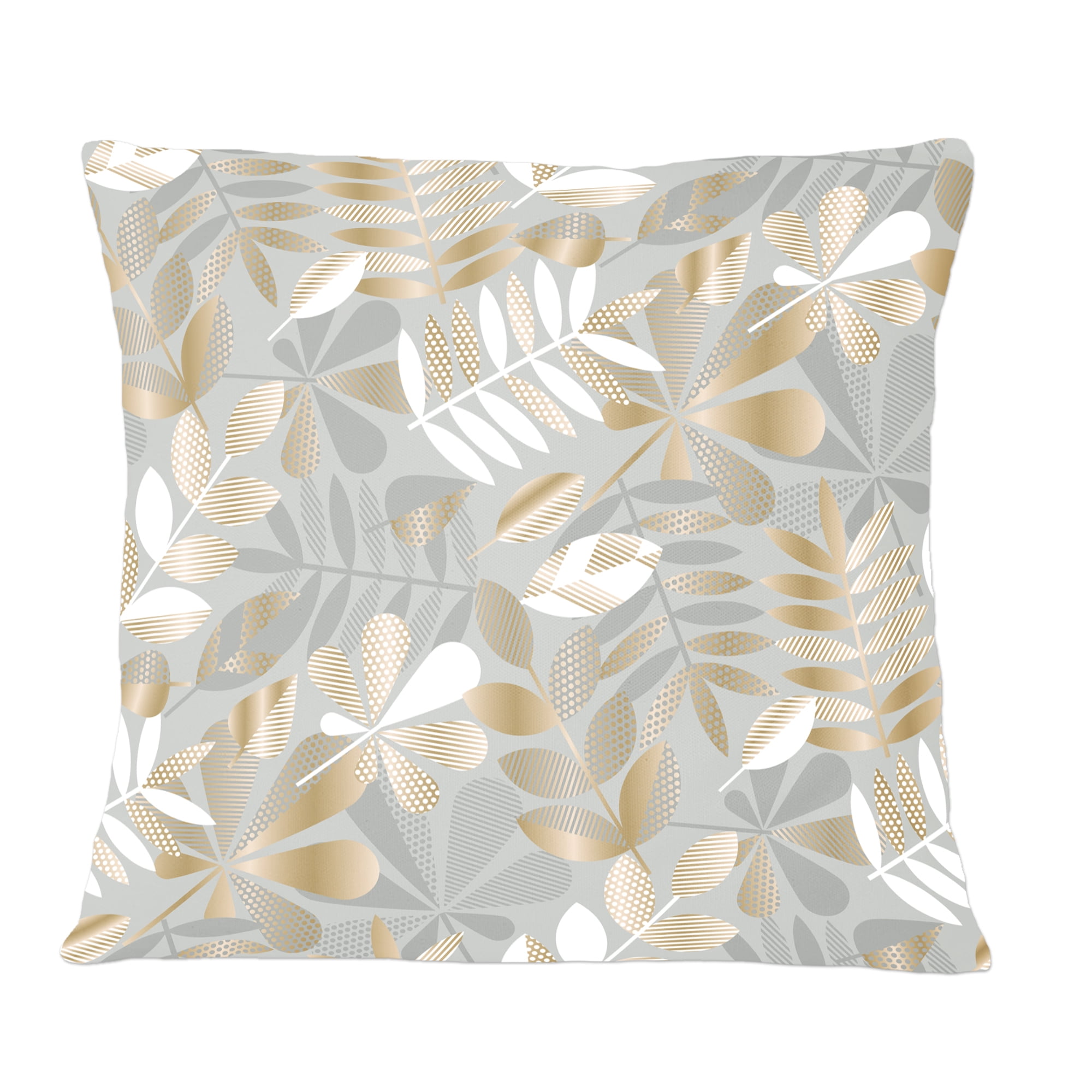 Designart Golden Tropical Pattern VIII' Mid-Century Modern Throw Pillow - 12x20