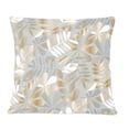 thumbnail image 1 of Designart Golden Tropical Pattern VIII' Mid-Century Modern Throw Pillow - 12x20, 1 of 2