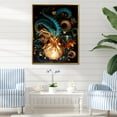 thumbnail image 1 of Designart "Golden Underwater World Of The Octopus" Octopus/Squid Floater Framed Wall Art Living Room, 1 of 5