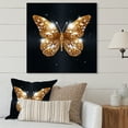 thumbnail image 1 of Designart "Golden Winged Elegance III" Animals Metal Wall Art Prints, 1 of 5