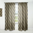thumbnail image 1 of Designart 'Golden ZigZag Chain On Black' Mid-Century Modern Curtain Panel, 1 of 5
