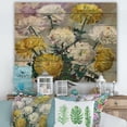 thumbnail image 1 of Designart 'Golden and White Daisies' Traditional Print on Natural Pine Wood, 1 of 1