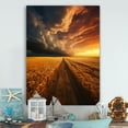 thumbnail image 1 of Designart "Golden landscapesa Mesmerizing Landscape" Landscape & Nature Metal Art Print, 1 of 1