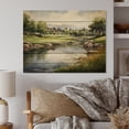 thumbnail image 1 of Designart "Golf Course Country Clubs painting" Country Clubs Print on Natural Pine Wood, 1 of 1