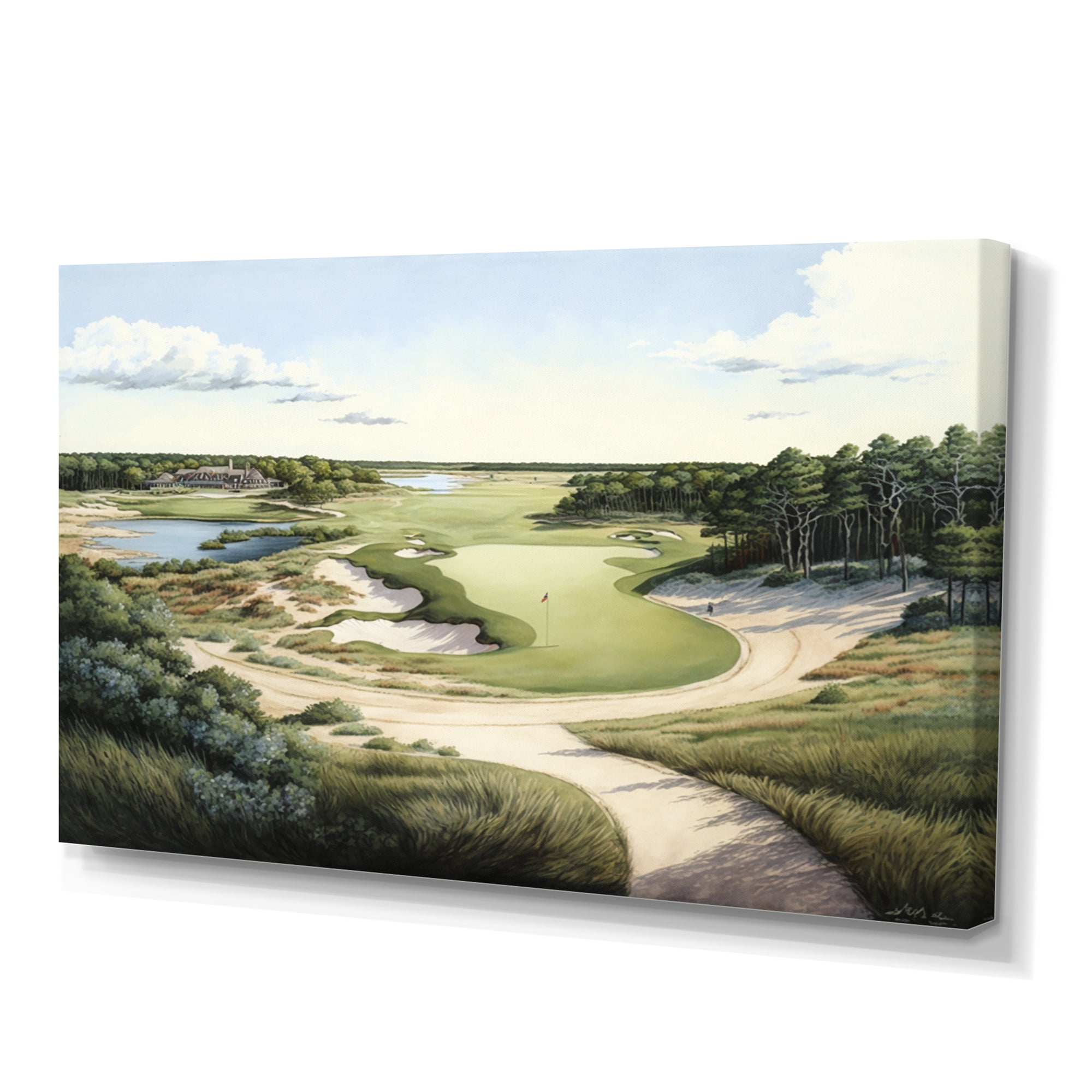 Designart Golf Course In The Summer Canvas Wall Art