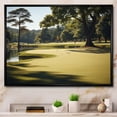 thumbnail image 1 of Designart "Golf Putting Green Calm IV" Sports Floater Framed Wall Art Print, 1 of 7