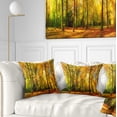 thumbnail image 1 of Designart Gorgeous Autumn of Sunny Forest - Landscape Photography Throw Pillow - 16x16, 1 of 5