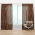 thumbnail image 1 of Designart 'Gorgeous Rainbow Waves' Bohemian & Eclectic Curtain Panel, 1 of 4