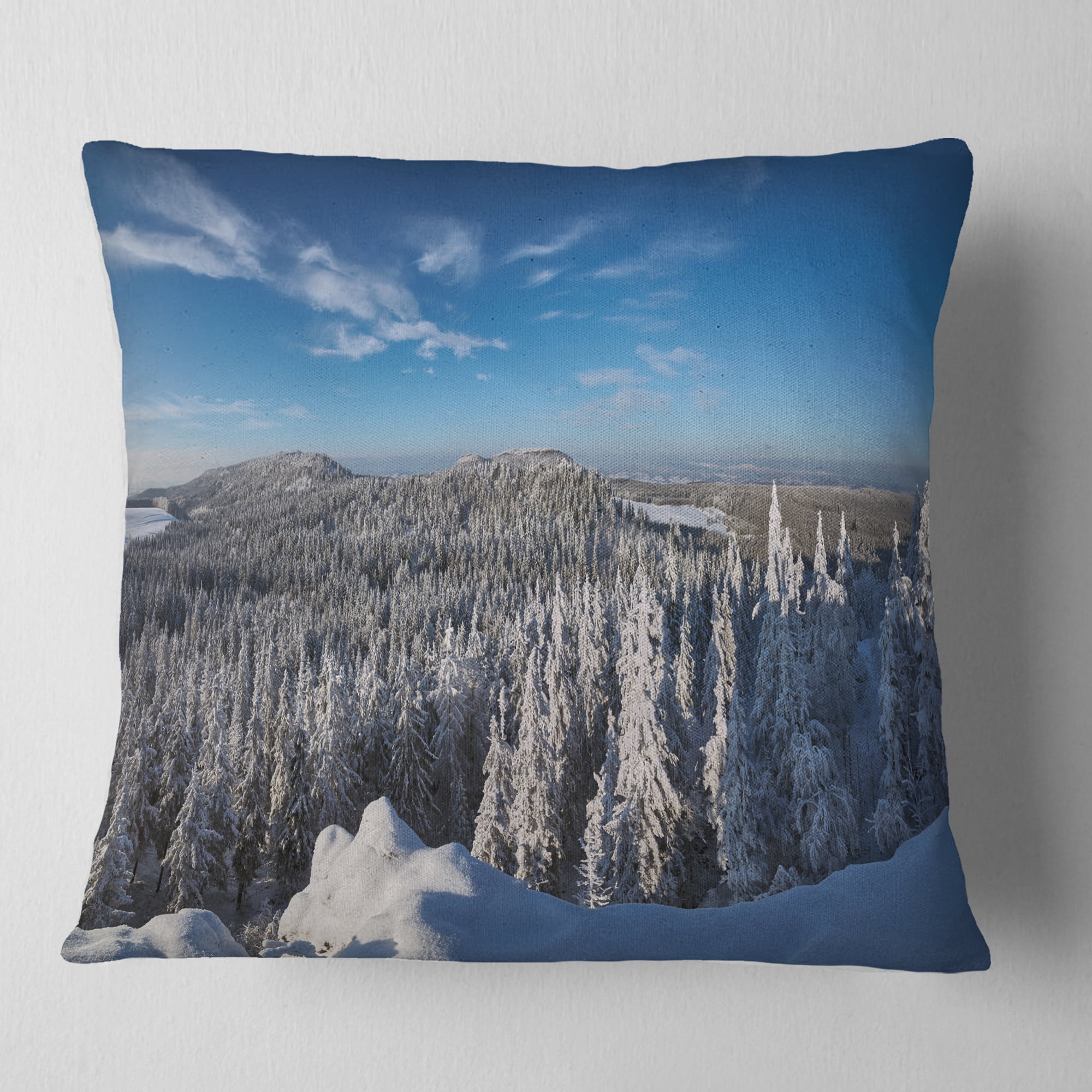 Designart Gory Stolowe from Szczeliniec Mountains - Landscape Wall Throw Pillow - 18x18
