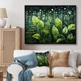 thumbnail image 1 of Designart "Gossamer Veil Ferns Plant art painting II" Floral Floater Framed Canvas Print, 1 of 7