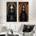 thumbnail image 1 of Designart "Gothic Glamour Woman in Dark Sunglasses III" Fashion Woman Framed Wall Art Set Of 2 - Glam Black Gallery Wall Frame Set For Home Decor, 1 of 6