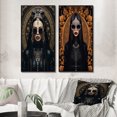 thumbnail image 1 of Designart "Gothic Glamour Woman in Dark Sunglasses III" Fashion Woman Framed Wall Art Set Of 2 - Glam Black Gallery Wall Frame Set For Home Decor, 1 of 6