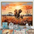 thumbnail image 1 of Designart "Graceful African Elephant Mother And Calf In Motion" Animals Elephant Floater Framed Wall Decor, 1 of 5