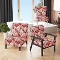 thumbnail image 1 of Designart "Graceful Blossoming Of Pink And White Poppies" Pink Floral Upholstered Accent Chair - Cottage Arm Chair For Living Room, 1 of 5