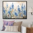thumbnail image 1 of Designart "Graceful Blue Bonnets Field III" Blue Bonnets Floater Framed Canvas Wall Art, 1 of 5