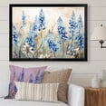 thumbnail image 1 of Designart "Graceful Blue Bonnets Field III" Blue Bonnets Picture Framed Canvas Wall Art, 1 of 5