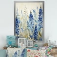thumbnail image 1 of Designart "Graceful Blue Bonnets Field IV" Blue Bonnets Picture Framed Canvas Prints, 1 of 5