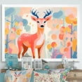 thumbnail image 1 of Designart "Graceful Deer Amidst Pink Florals I" Animals Framed Wall Art Decor - Modern Farmhouse Pink Deer Landscape Living Room Framed Canvas Art, 1 of 6