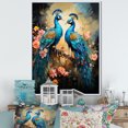 thumbnail image 1 of Designart "Graceful Elegance Displayed By A Peacock" Animals Peacock Floater Framed Canvas Prints, 1 of 5
