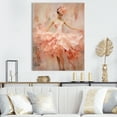 thumbnail image 1 of Designart "Graceful Movements Of A Peach Classical Carnation II" Dance Canvas Art Print, 1 of 7