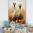 thumbnail image 1 of Designart "Graceful Shadows Of An Ostrich Couple III" Ostriches Floater Framed Canvas Art Print, 1 of 5