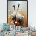 thumbnail image 1 of Designart "Graceful Shadows Of An Ostrich Couple" Ostriches Floater Framed Canvas Wall Art, 1 of 5