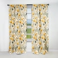 thumbnail image 1 of Designart "Graceful Yellow Beige Garden I" Floral Blackout Curtain Single Panel, 1 of 4