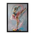 thumbnail image 1 of Designart 'Graciously Dancing Girl In Pink Drapes' Traditional Framed Art Print, 1 of 4