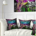 thumbnail image 1 of Designart Graffiti Wall Urban Art - Abstract Street Throw Pillow - 18x18, 1 of 1