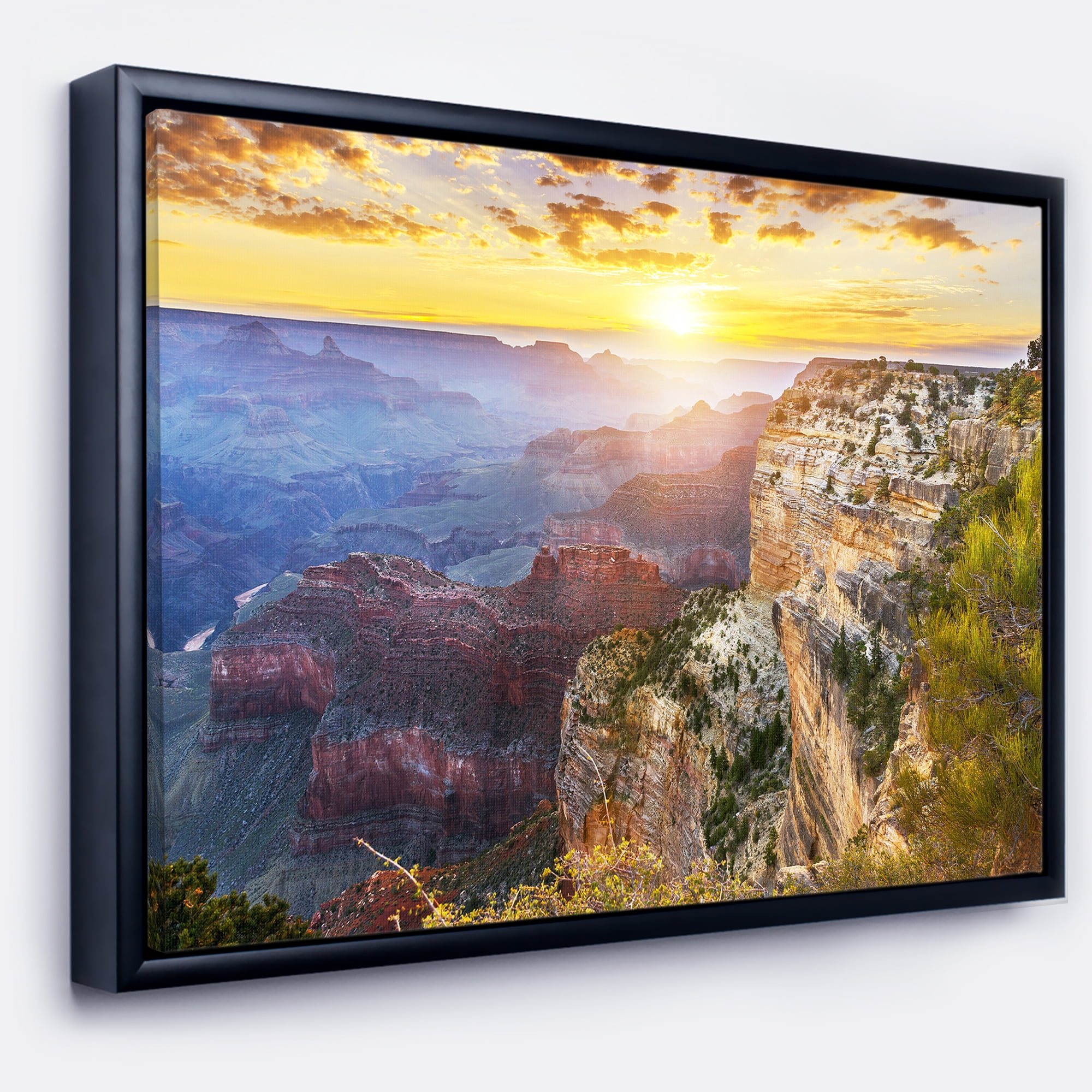 Designart ' Grand Canyon Landscape ' Photography Framed Canvas Art Print