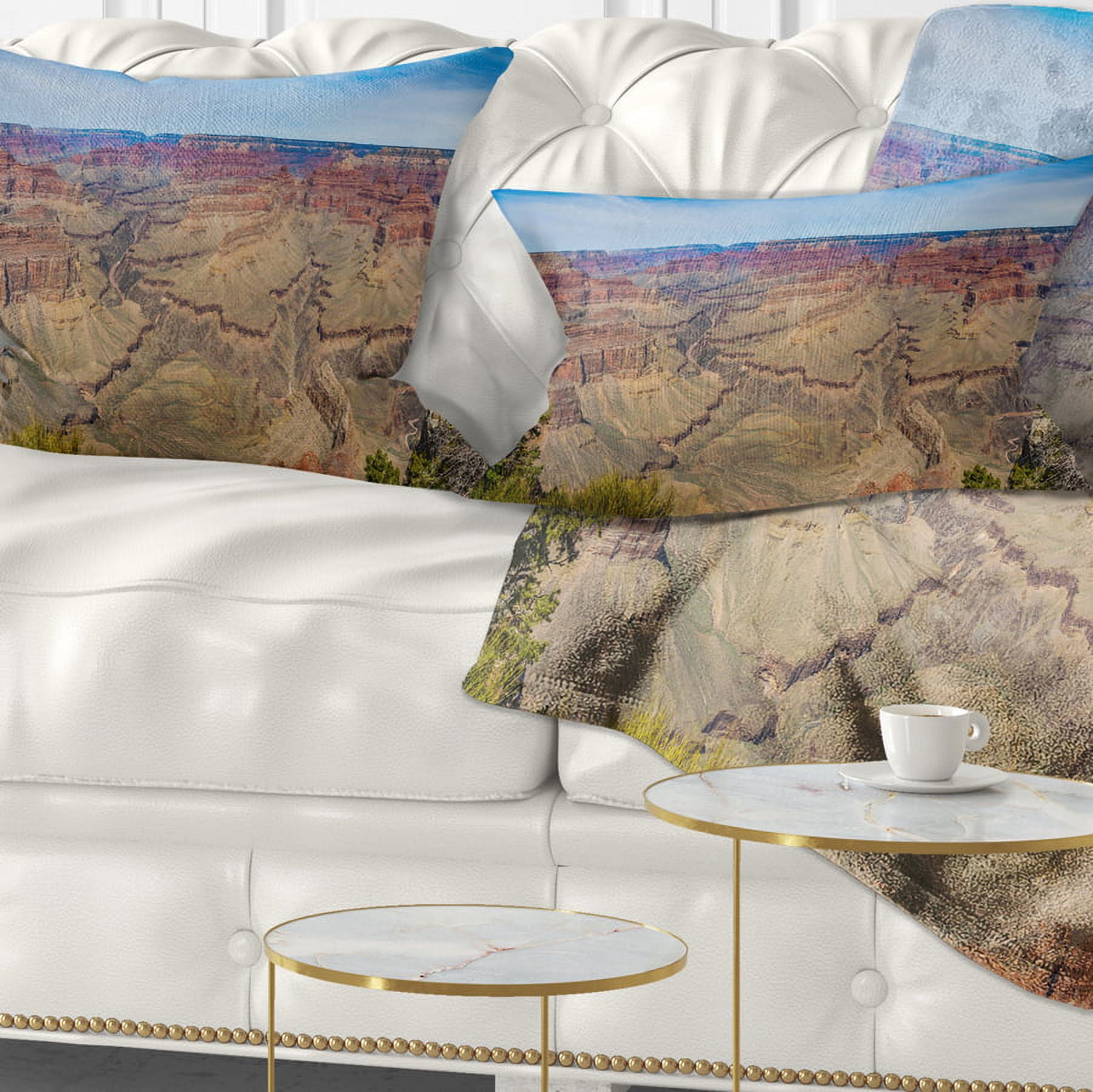 Designart Grand Canyon National Park - Landscape Printed Throw Pillow - 12x20