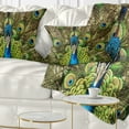 thumbnail image 1 of Designart Grand Peacock - Animal Throw Pillow - 12x20, 1 of 5