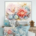 thumbnail image 1 of Designart "Grand Plumed Anemone Composition IV" Coastal Coral Under Water Floater Framed Wall Art Living Room, 1 of 5