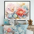 thumbnail image 1 of Designart "Grand Plumed Anemone Composition IV" Coastal Coral Under Water Floater Framed Wall Art Living Room, 1 of 5