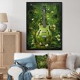 thumbnail image 1 of Designart "Grass Green Melodies On Guitar III" Music Floater Framed Wall Decor, 1 of 5