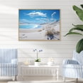 thumbnail image 1 of Designart "Grass on the Beach Dunes I" Landscapes Floater Framed Canvas Art Print, 1 of 7